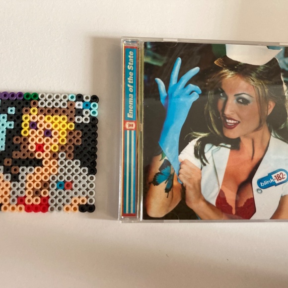 Blink-182 Enema Of The State Perler Bead Coaster/Display - Picture 2 of 3